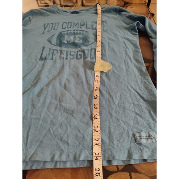 Life is Good long sleeve t-shirt tee classic fit You Complete Me Football blue - Picture 9 of 10